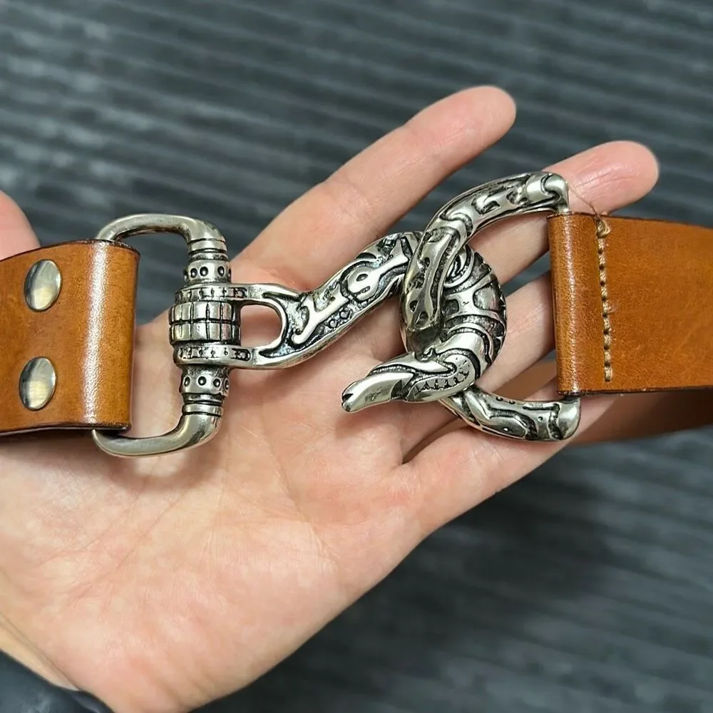 Barbara & Company Brown Leather Belt Genuine Leather Women’s L